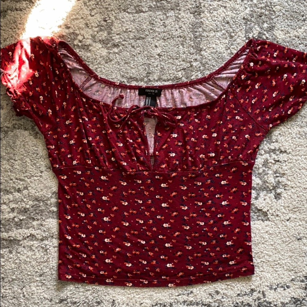 Off the shoulder floral top